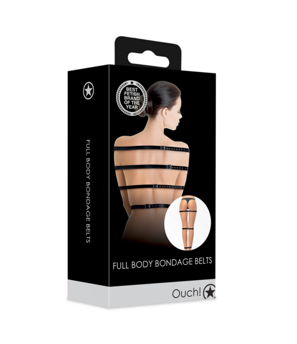 Ouch! by Shots Volledige Lichaams Bondage Riemen - Zwart