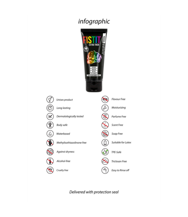 Fist It by Shots Extra Dikke Glijmiddel - Rainbow - 3.4 fl oz / 100 ml