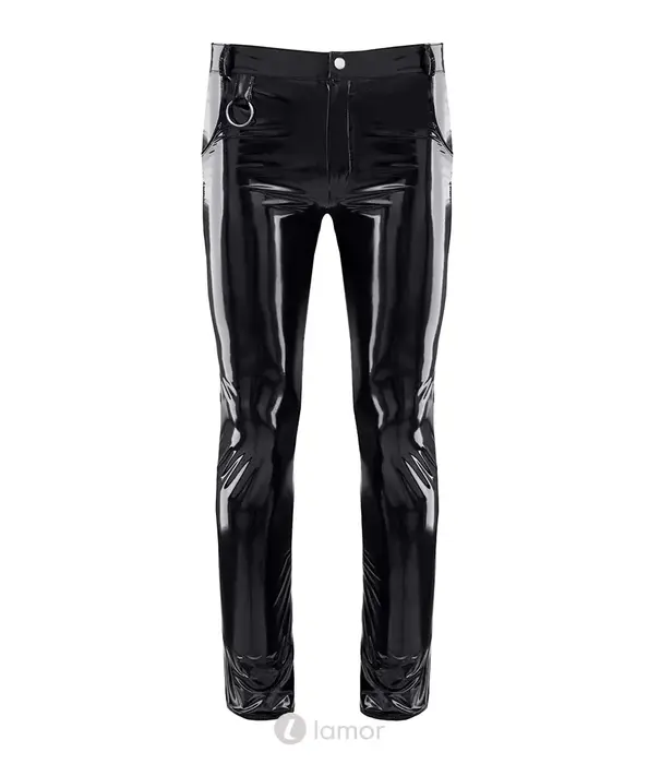 * RFP RFP PVC broek laag model zwart met rits en zakken