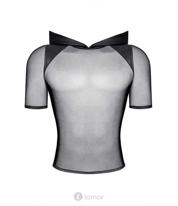 * RFP RFP mesh hoodie shirt zwart met capuchon slim fit