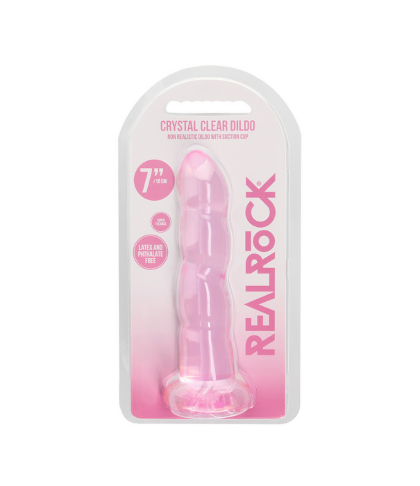 RealRock by Shots Niet-realistische Dildo met Zuignap - 7 / 17 cm