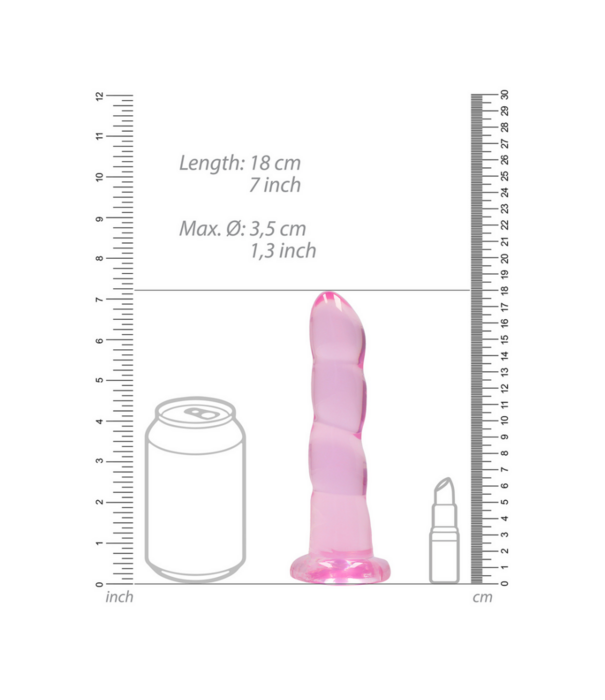 RealRock by Shots Niet-realistische Dildo met Zuignap - 7 / 17 cm