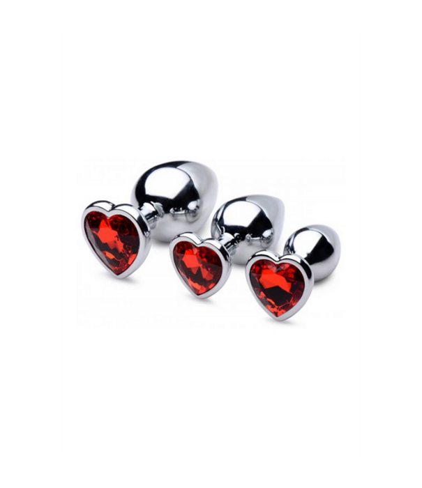 Rode Hart - Butt Plug Set