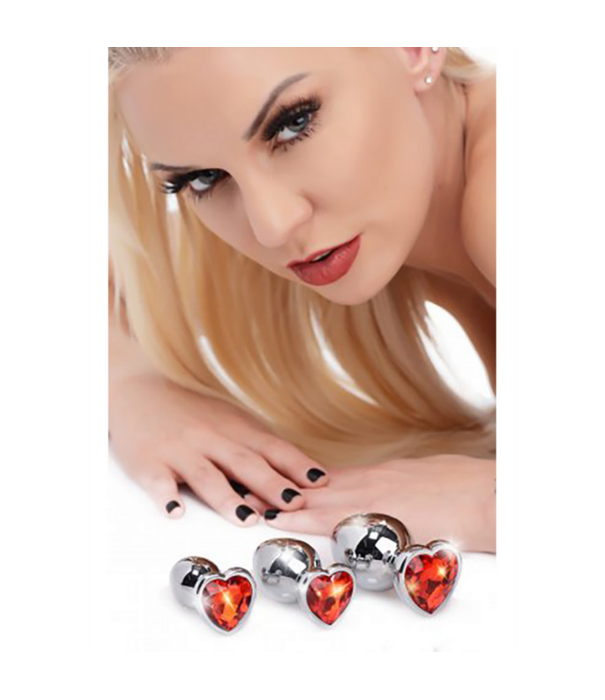 Rode Hart - Butt Plug Set