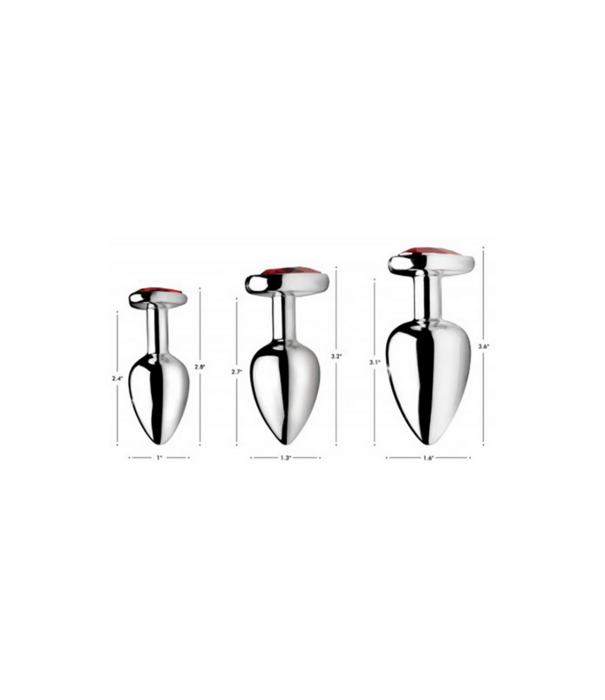 Rode Hart - Butt Plug Set