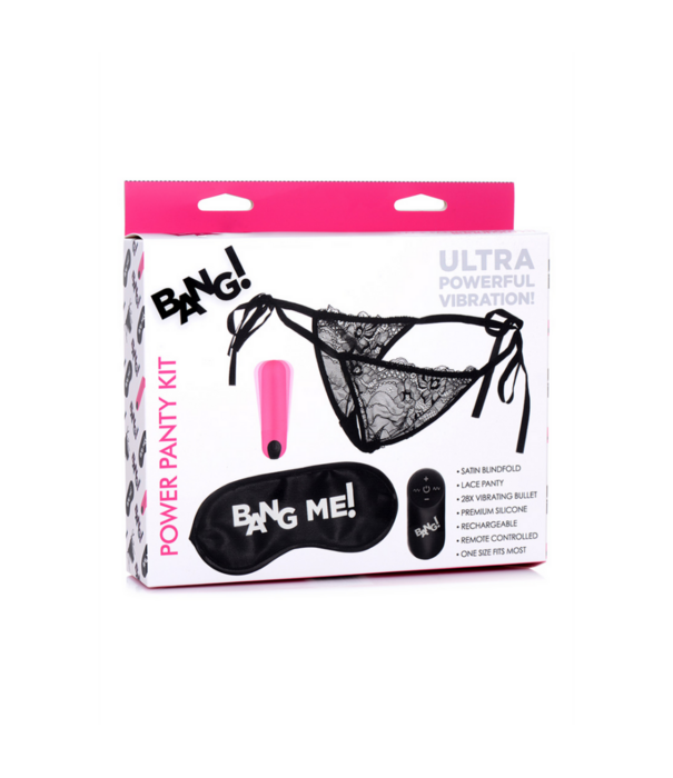 Power Panty - Kantpanty, Bullet Vibrator en Blinddoek