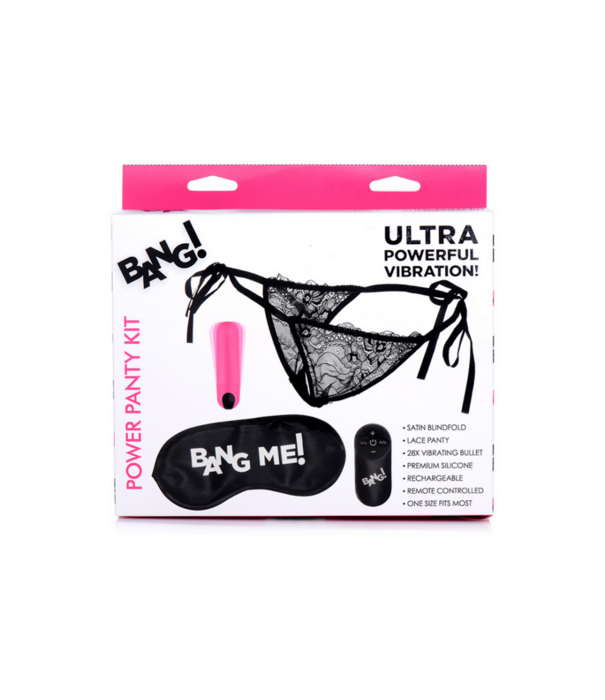 Power Panty - Kantpanty, Bullet Vibrator en Blinddoek
