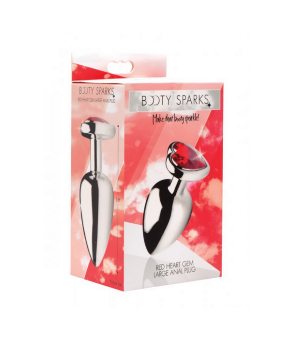 Rode Hart Gem - Butt Plug - Groot