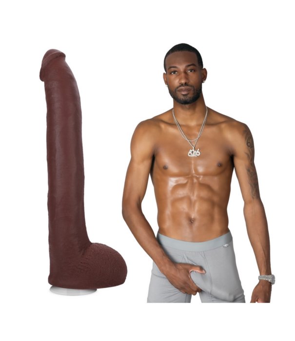 Doc Johnson Hollywood Cash - Realistische ULTRASKYN Dildo - 11 / 29 cm - Chocolade