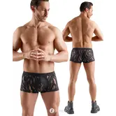 Svenjoyment transparante heren broek burnout look zwart stretch