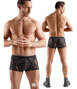 Transparante heren broek burnout zwart,SJ2133598