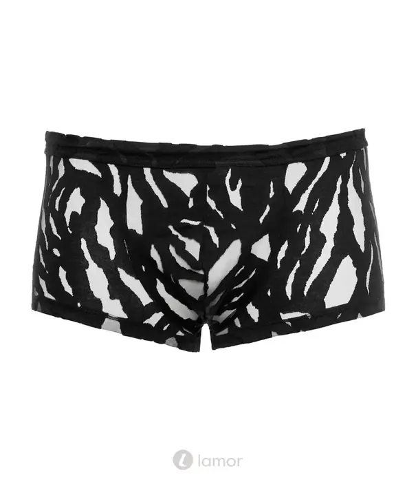 * SVENJOYMENT Svenjoyment transparante heren broek burnout look zwart stretch