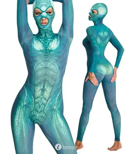 Reptiel catsuit met masker,CC2493802