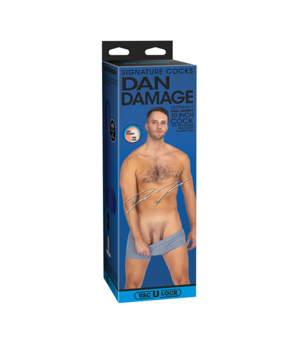 Doc Johnson Dan Damage - Realistic ULTRASKYN Dildo - 10 / 25 cm - Vanille