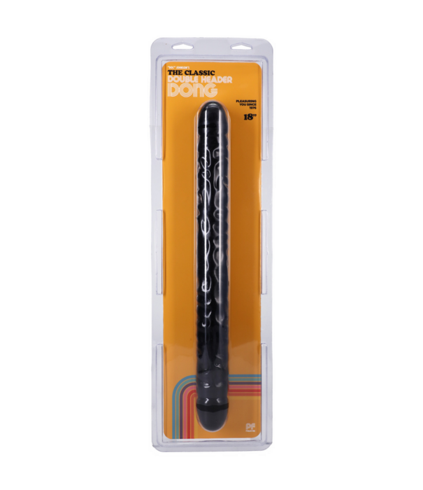 Doc Johnson Geaderde Double Header - Dildo met Dubbele Einden - 18 / 45 cm