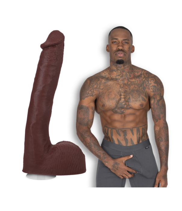 Doc Johnson Druk - Realistische ULTRASKYN Dildo - 10 / 25 cm - Chocolade