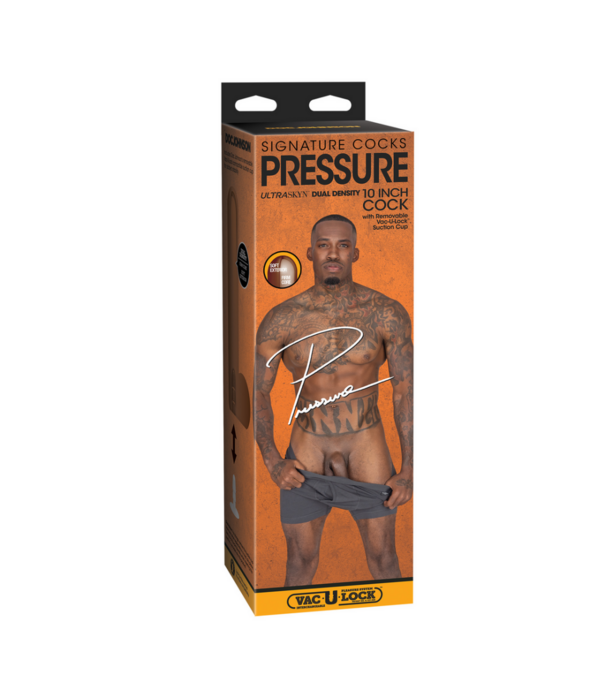 Doc Johnson Druk - Realistische ULTRASKYN Dildo - 10 / 25 cm - Chocolade