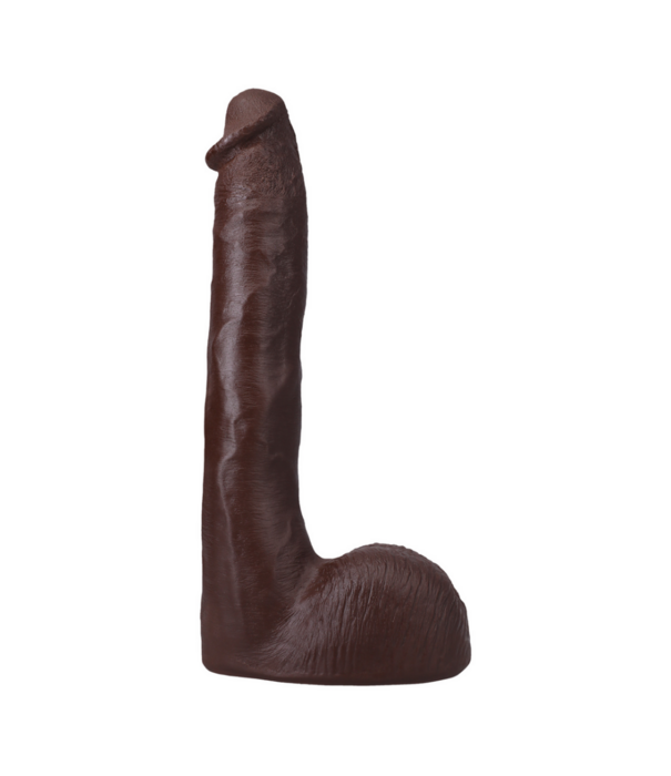 Doc Johnson Druk - Realistische ULTRASKYN Dildo - 10 / 25 cm - Chocolade