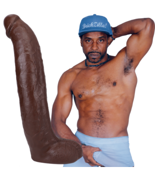 Brickzilla - Realistische ULTRASKYN Dildo - 13 / 33 cm - Chocolade