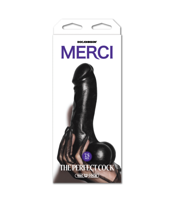 Doc Johnson De Perfect Cock - 7.5 / 19 cm - Zwart