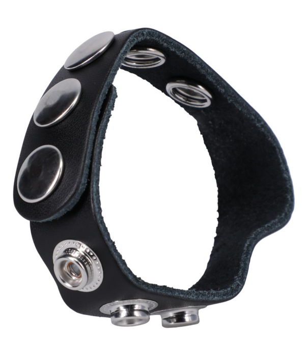 Doc Johnson De Leather 5 Snap - Leather Cockring