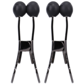 Nippers - RVS Nipple Klemmen met Silicone Tip - Zwart