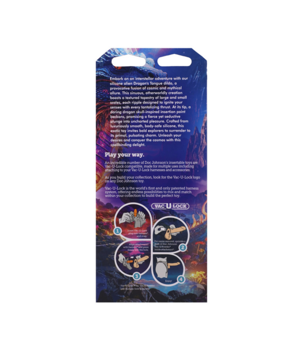Doc Johnson Fantasy Fuckers - Draak Tongue - Glow in the Dark - Multicolor