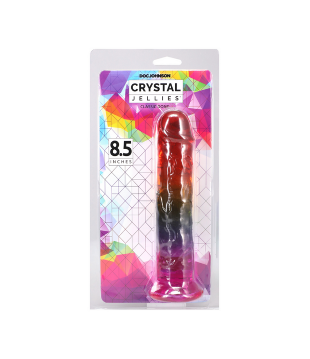 Doc Johnson Classic Dong - 8,5 / 21,6 cm - Regenboog