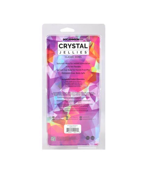 Doc Johnson Classic Dong - 8,5 / 21,6 cm - Regenboog
