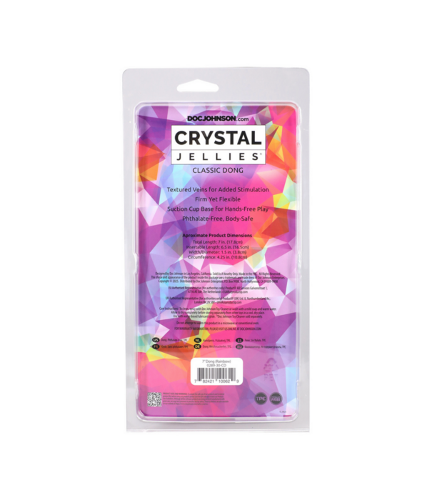 Doc Johnson Classic Dong - 7 / 17,8 cm - Regenboog