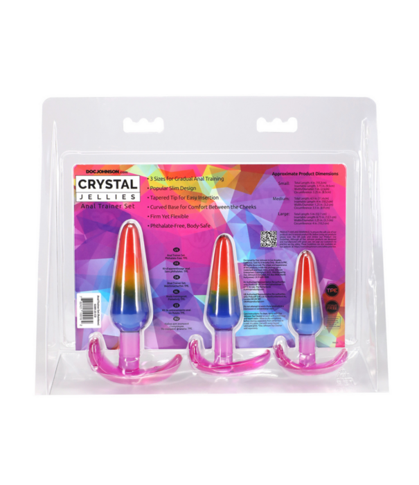 Doc Johnson Anal Trainer Set - S/M/L - Regenboog