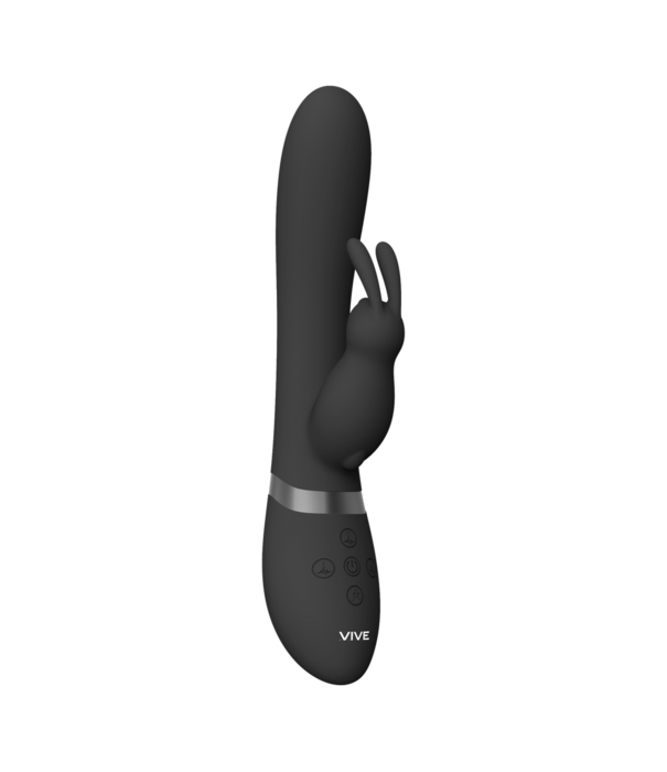 VIVE by Shots Taka - Opblaasbare en Vibrerende Konijnen Vibrator - Zwart