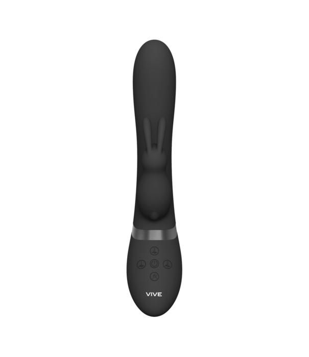 VIVE by Shots Taka - Opblaasbare en Vibrerende Konijnen Vibrator - Zwart
