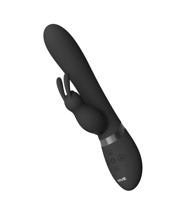 VIVE by Shots Taka - Opblaasbare en Vibrerende Konijnen Vibrator - Zwart