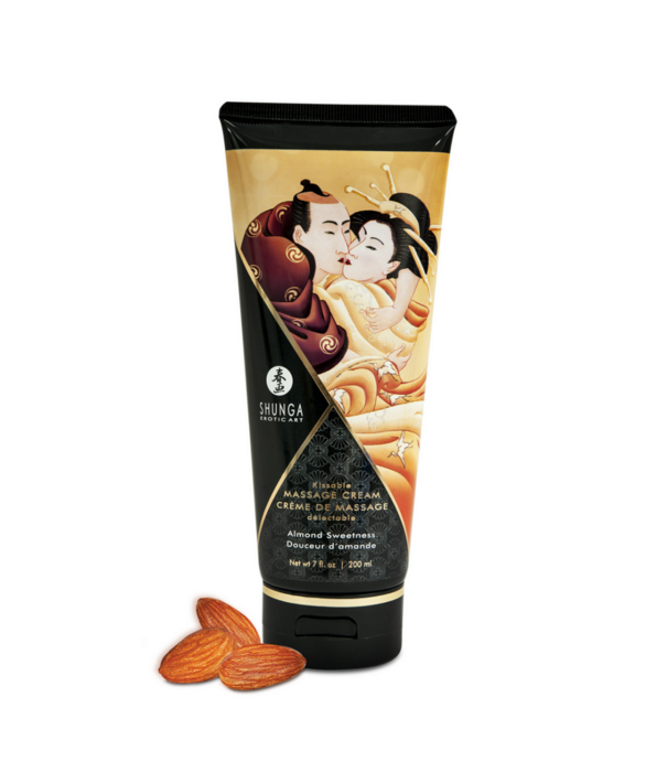 Shunga Kusbare Massagecrème - Amandelzoetheid - 7 floz / 200 ml