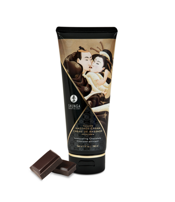 Shunga Kusbare Massagecrème - Verslavende Chocolade - 7 floz / 200 ml