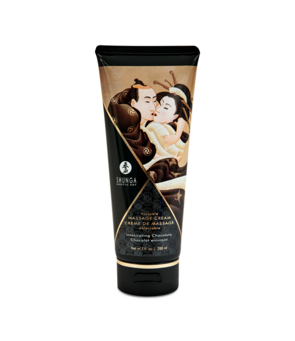 Shunga Kusbare Massagecrème - Verslavende Chocolade - 7 floz / 200 ml