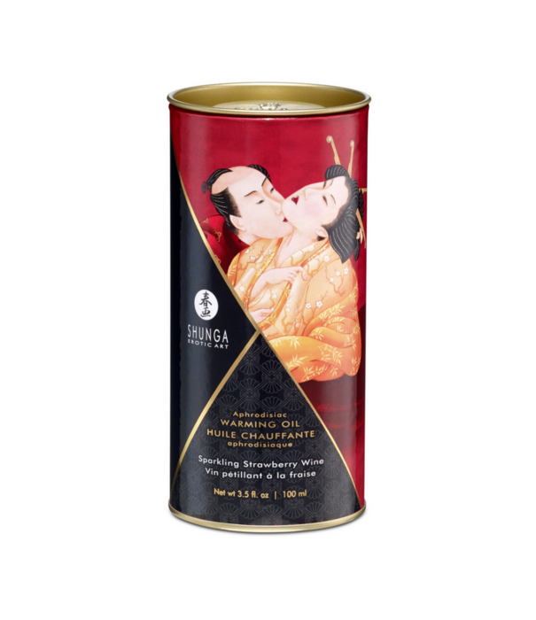 Shunga Aphrodisia Oil - Sprankelende Aardbeienwijn - 3,5 fl oz / 100 ml