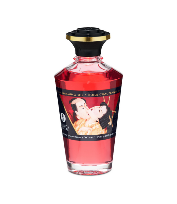 Shunga Aphrodisia Oil - Sprankelende Aardbeienwijn - 3,5 fl oz / 100 ml