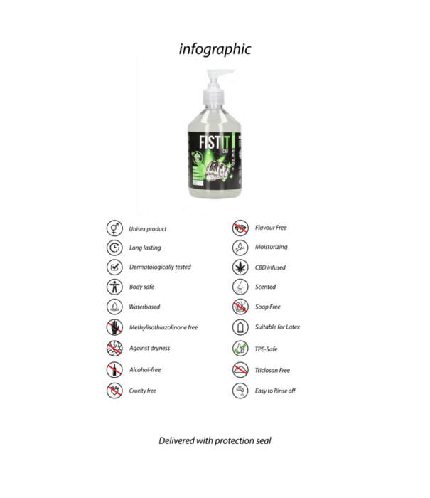 Fist It by Shots CBD Glijmiddel - 500 ml - Pomp