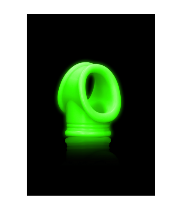 Ouch! by Shots Cockring  Ball Strap - Glow in the Dark