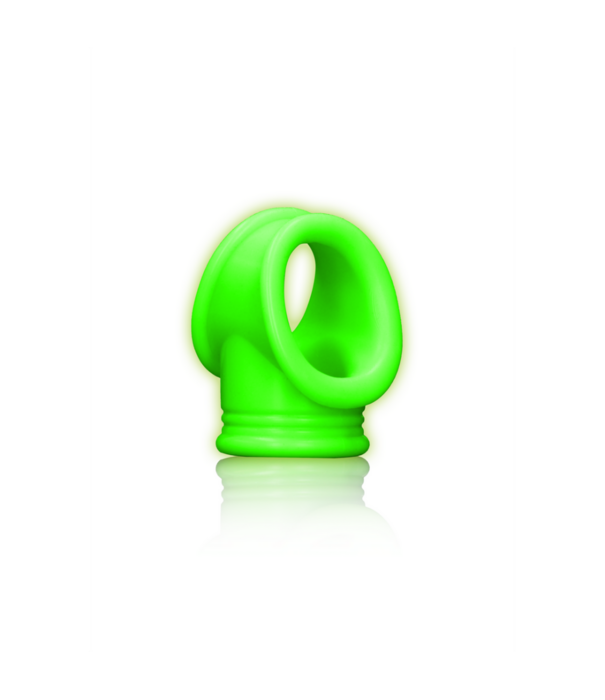 Ouch! by Shots Cockring  Ball Strap - Glow in the Dark