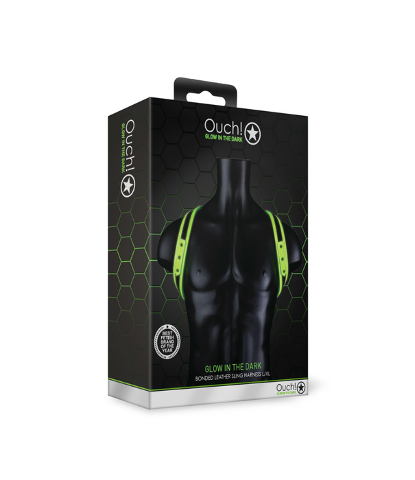 Ouch! by Shots Sling Harness - Glow in the Dark - L/XL