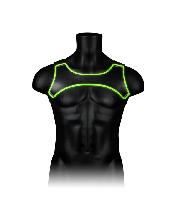 Ouch! by Shots Neopreen Harnas - Glow in the Dark - S/M