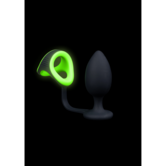 Buttplug met Cockring  Ball Strap - Glow in the Dark