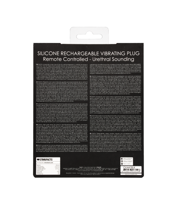 Ouch! by Shots Silicone Oplaadbare Vibrerende Plug met Afstandsbediening
