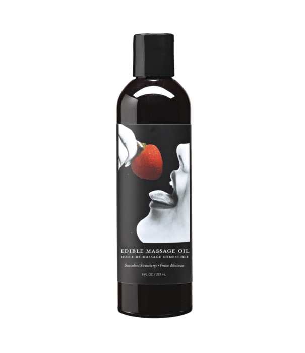 Earthly body Aardbei Eetbare Massageolie - 8 fl oz / 237 ml