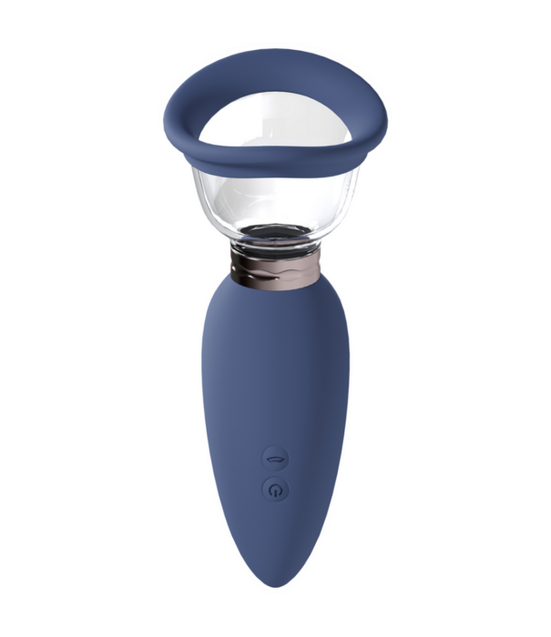 Pumped by Shots Opwindend - Oplaadbare Vulva- en Borstpomp - Blauw