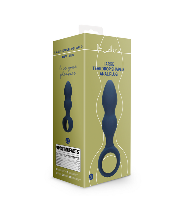 Loveline by Shots Druppelvormige Anale Plug - Groot - Baltisch Blauw