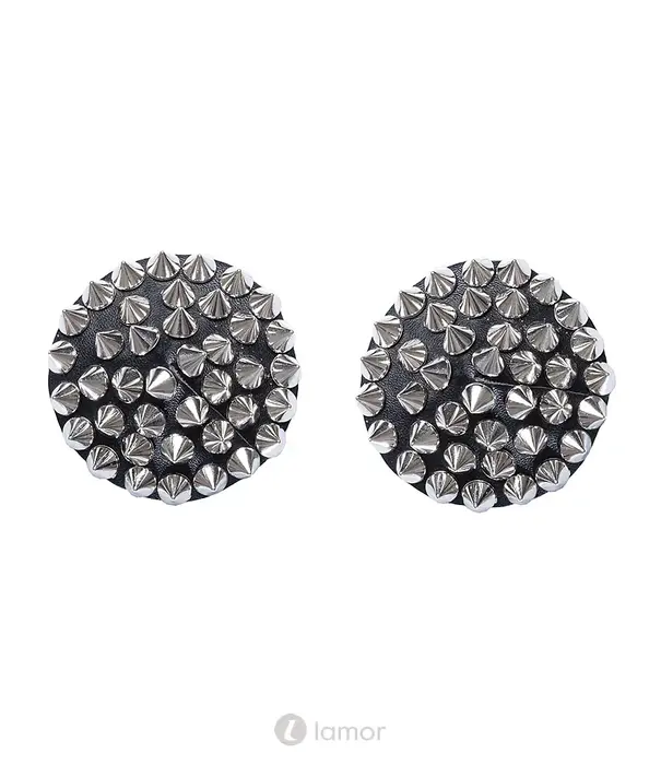 * Bad Kitty Zwarte nipple covers met spikes lederlook – Bad Kitty